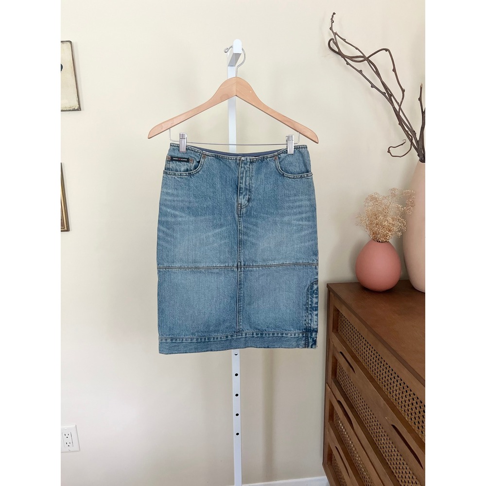 Vintage Y2K DKNY Denim Midi Skirt